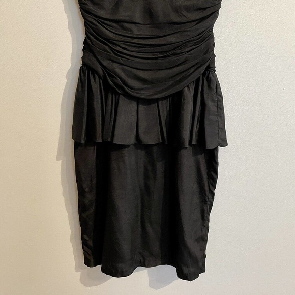 All That Jazz Peplum Pencil Dress Size 5/6 Juniors Black Vintage 80s 90s… - Picture 3 of 9